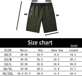 img 2 attached to 🩳 Tansozer Men's Performance Shorts with Convenient Zippered Pockets