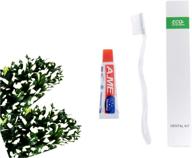 🦷 convenient eco amenities manual disposable toothbrush with toothpaste – individually wrapped for on-the-go hygiene (100 sets per case) logo