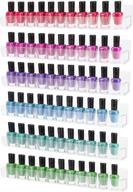 🔹 umirokin 6 pack acrylic nail polish rack wall shelf - 15 inch, holds 96 bottles, clear nail polish holder display for wall, essential oils organizer logo