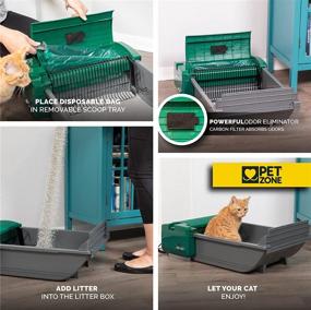 img 1 attached to 🐈 Умная самоочищающаяся кошачья лоток Smart Scoop by Pet Zone - недорогая замена, удобная утилизация отходов для кошек, совместим с комкующимся наполнителем для кошек.