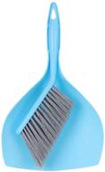 🧹 mcomce dust pan and brush - portable dust pan set for floor, sofa, desk, keyboard, car, dog, cat, and other pets - premium mini hand broom and dustpan (blue) logo
