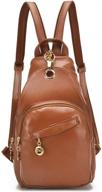 leather convertible backpack sling shoulder logo