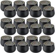 🕯️ premium apsung 24pcs 8oz candle tins: perfect for diy candle making, crafts & gifts - black logo