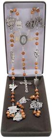 img 3 attached to 🙏 2 Feet Stations of the Cross Wooden Bead Rosary with Resurrection Centerpiece: Enhanced Spiritual Contemplation