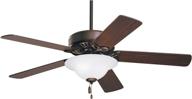 🏡 kathy ireland home pro series led ceiling fan - 50 inch dual mount fixture for flush or downrod hanging - reversible blades - oil rubbed bronze - includes pull chain and light bulbs логотип