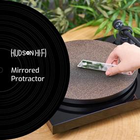 img 3 attached to Mirrored Turntable LP Phono Cartridge Stylus Alignment Protractor Tool with Optional VTA Adjustment