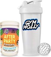 гимнастический порошок gym molly after party bcaa с официальной бутылкой для блендера - 🏋️ фитнес восстановление напитка, дополнение для тренировок, без кофеина, нулевой углевод, сахар, калории, вкус лимонада "блю расберри логотип