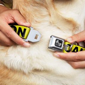 img 3 attached to 🐾 Buckle-Down Dog Collar: Caution Yellow Black, Adjustable Sizes for Small Medium Large Dogs - Seatbelt Buckle for Added Safety!