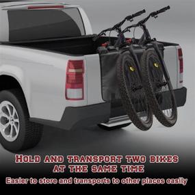 img 3 attached to 🚚 LIJQZCD Tailgate Pad for Mountain Bike with Bike Fastening Straps and Tool Pocket for Truck Protection - Carries 2 Bikes