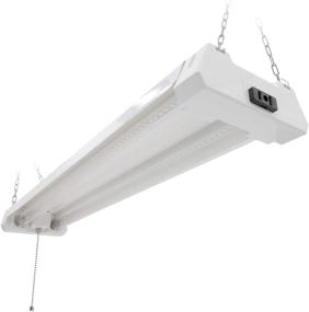 img 4 attached to Maxxima 2ft. Linkable LED Shop Light Fixture, 20W, Clear Lens 🔦 5000K Daylight, 2500 Lumens, Plug-in, Pull Chain, Hardware Included, LED Garage Light