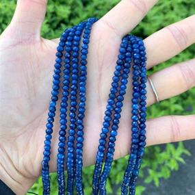 img 3 attached to 💎 2 Strands Natural Dark Sapphire Blue Quartz Gemstone 4mm Faceted Rondelle Spacer Beads - High Quantity for Jewelry Crafting GH1R-7