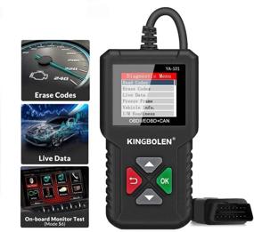 img 4 attached to 🔍 KINGBOLEN OBD2 Scanner: Advanced Engine Light Check & O2 Sensor Code Reader with Full OBD2 Functions - Supports Mode6, EVAP Systems, and DTC Lookup