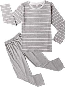 img 4 attached to Striped Cotton Pajama Loungewear 10Y 18Y Boys' Clothing via Sleepwear & Robes