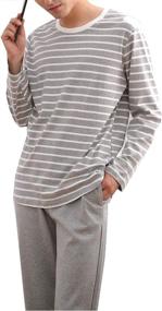 img 3 attached to Striped Cotton Pajama Loungewear 10Y 18Y Boys' Clothing via Sleepwear & Robes