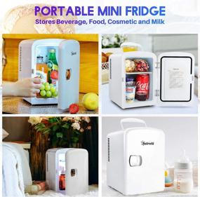 img 2 attached to 🌬️ AstroAI Mini Fridge Portable AC/DC Powered Thermoelectric System Cooler and Warmer 4L/6-Can for Cars, Homes, Offices, Dorms - Renewed (White)