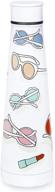 🌞 kate spade new york sun's out white insulated stainless steel water bottle, 14.5oz double wall travel tumbler with lid логотип