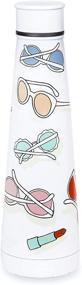 img 4 attached to 🌞 Kate Spade New York Sun's Out White Insulated Stainless Steel Water Bottle, 14.5oz Double Wall Travel Tumbler with Lid