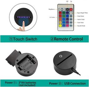 img 2 attached to Illusion NightLight Освещение для спальни на день рождения