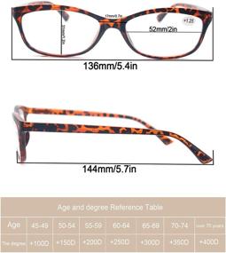 img 2 attached to 👓 6 Pack Reading Glasses Women - Stylish Ladies Readers Cheaters +2.25 with Sun Reader Glasses. Lightweight, Comfortable, and Cute Glasses for Reading Outdoor Activities