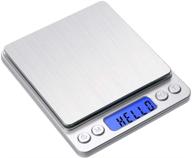 toprime digital gram scale - precision kitchen food scale 500g capacity with 0.01g accuracy - multifunctional stainless steel pocket scale, back-lit lcd display, tare & pcs features - silver logo