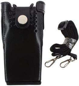 img 2 attached to 📞 KENMAX Leather Case Holder: Securely Protect Your Motorola HT1250, HT1550, GP320, GP340, GP360 Walkie Talkie CB Ham Radio