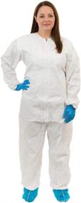 img 3 attached to White Disposable Protective Coverall Elastic