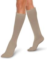 🧦 revitalize your legs with core-spun 10-15mmhg medical light graduated knee high compression socks logo