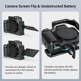 img 1 attached to SmallRig Кейдж M50/M50 II/M5 (Обновленный): Алюминиевый каркас для видеосъемки и создания фильмов с интегрированной ручкой и нато-рельсом для камеры Canon EOS M50/M50 II/M5 2168C