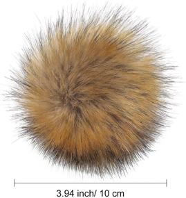 img 1 attached to 🧶 Set of 16 Natural Faux Fur Pom Pom Balls for DIY Fur Pom Poms - Ideal for Hats, Shoes, Scarves, Bags, Keychains, and Knitted Accessories