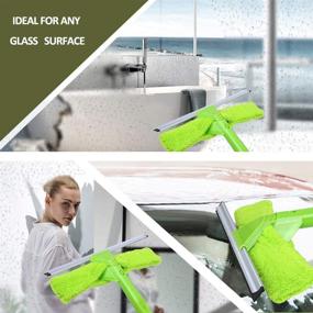 img 1 attached to 🪟 TNELTUEB 5.5 FT Window Squeegee Set, 66.1" Window Washing Kit with Long Aluminum Extension Pole, Versatile 3-in-1 Squeegee for Cleaning Windows, Car Windshield, Shower Glass, Indoors & Outdoors