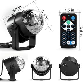 img 1 attached to caivimvn Sound Activated Disco Ball Light: Remote Control DJ Lights with 7 Color Modes for Dance Parties, DJ Bar, Karaoke, Wedding