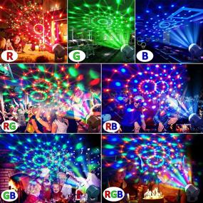 img 3 attached to caivimvn Sound Activated Disco Ball Light: Remote Control DJ Lights with 7 Color Modes for Dance Parties, DJ Bar, Karaoke, Wedding