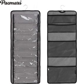 img 3 attached to 🎁 Maximize your Gift Wrap Storage with a Double-Sided Hanging Organizer - Grey