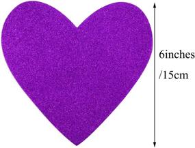 img 3 attached to Ruisita 32 Pieces Valentine's Day Foam Hearts - Large 6 Inch Foam Heart Shapes for DIY Crafts, Non Adhesive, in 4 Colors