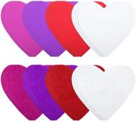 ruisita 32 pieces valentine's day foam hearts - large 6 inch foam heart shapes for diy crafts, non adhesive, in 4 colors logo