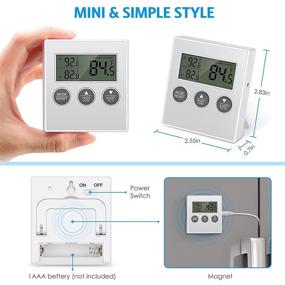 img 2 attached to 🌡️ AMIR Refrigerator Thermometer with High/Low Temperature Alarm - Enhancing Efficiency and Food Safety