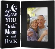 🖼️ yeasl love black picture frame 4x6 - capture cherished moments with 'i love you to the moon and back' wood photo frame, ideal couples and mother's gift логотип