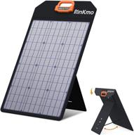 🔆 rinkmo portable solar panel - 50w solar battery charger with light sensing, 2-4 parallel support for enhanced power (max 200w), waterproof ip65, ideal solar generator for camping and rv logo