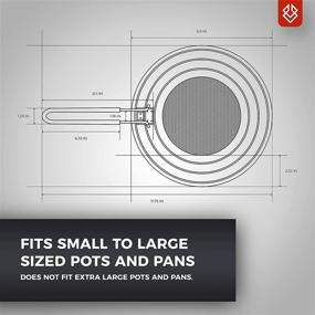 img 2 attached to 🔥 Dishwasher-Safe Splatter Screen Guard: Say Goodbye to Grease Splashes, Burns, and Messy Clean-Ups with our Heat-Resistant, Easy-to-Clean Silicone Handle Skillet Shield