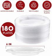 🍽️ convenient 6 inch disposable clear plastic plates – bulk pack of 180 by framo for parties, dinners, bbqs, travel & events logo