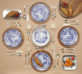 img 1 attached to Spode Blue Italian Luncheon Plate: Classic Elegance for Stylish Dining