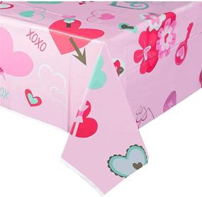 img 4 attached to Juvale 3 Pack Hearts Plastic Tablecloth