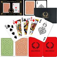 🃏 italian 100% plastic playing cards, poker regular index - 2 deck set with hard shell case, 2 cut cards for enhanced durability and versatility logo
