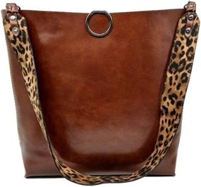 img 2 attached to 👜 Stylish Segater Leopard Reversible Oversized Shoulder Women's Handbags & Wallets: Perfect Shoulder Bags with Versatile Functionality