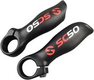 🚵 lightweight black carbon fiber bike bar ends, set of 2, 120g - ideal for mountain bicycles logo