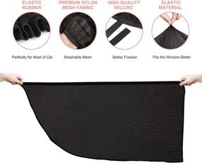 img 2 attached to 🌞 Car Sun Window Shade - Protect Kids from Glare and UV Rays - Breathable Mesh Baby Car Rear - Window Bug Screen - Fits Most Large Cars - 2 Pack (Large)