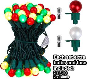 img 2 attached to 🎄 Ruisita Christmas Globe LED String Lights - 19 FT, 70 Red, Green, White LEDs - UL Certified for Outdoor and Indoor Decor, Holidays, Fairy Gardens, Patios - Christmas Lighting