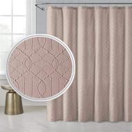 owenie taupe shower curtain: luxurious total privacy with 3d embossed geometric design – 72x72 inch logo