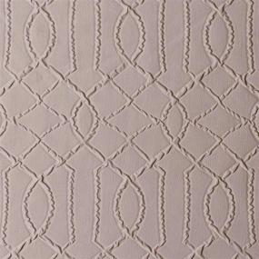 img 2 attached to OWENIE Taupe Shower Curtain: Luxurious Total Privacy with 3D Embossed Geometric Design – 72x72 Inch