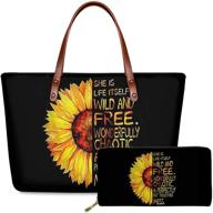 fkelyi sunflower fashion handbags: stylish shoulder bags, wallets, and totes for women logo